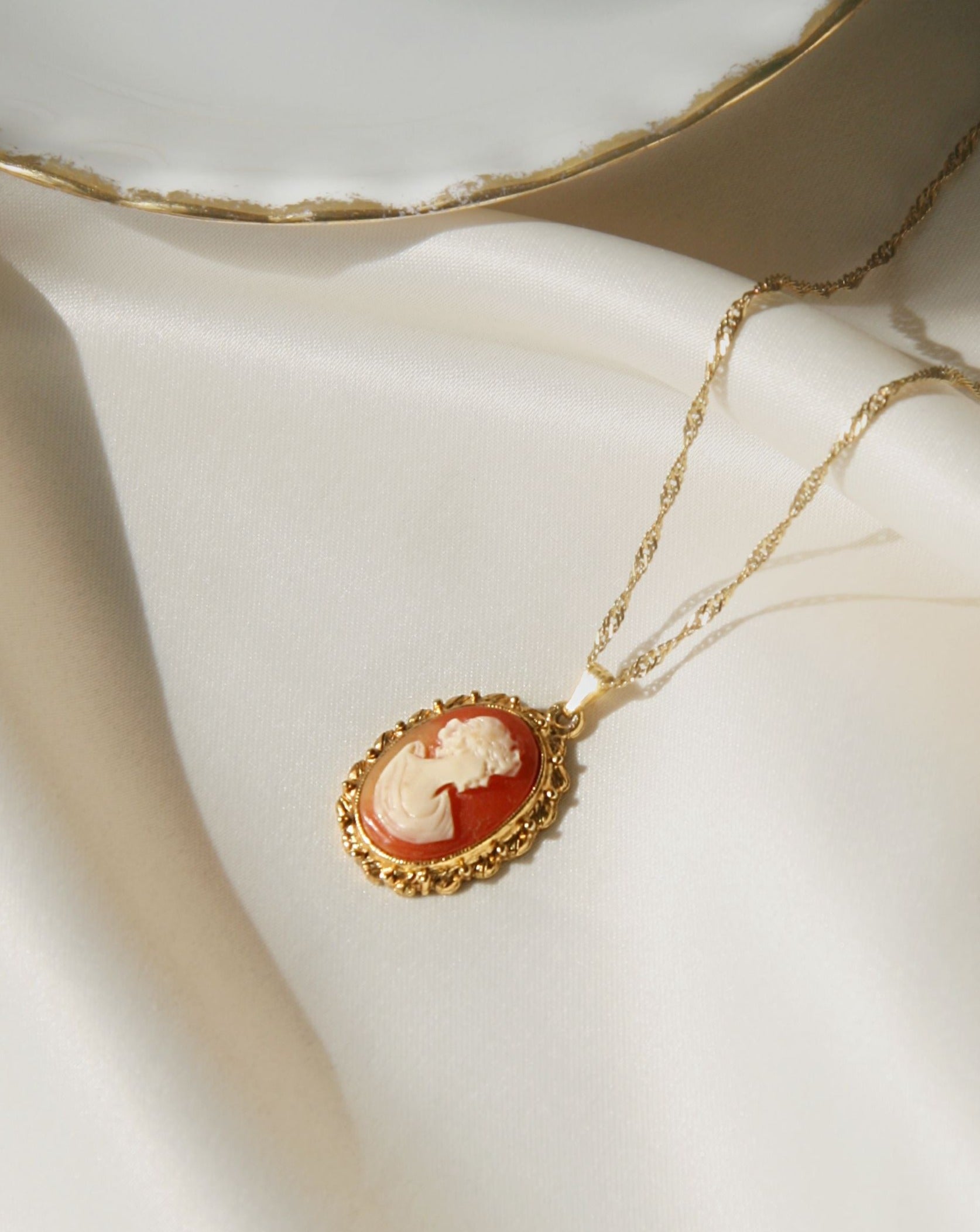 marianne dashwood jane austen inspired cameo necklace by bookish jewellery brand Avery Faye