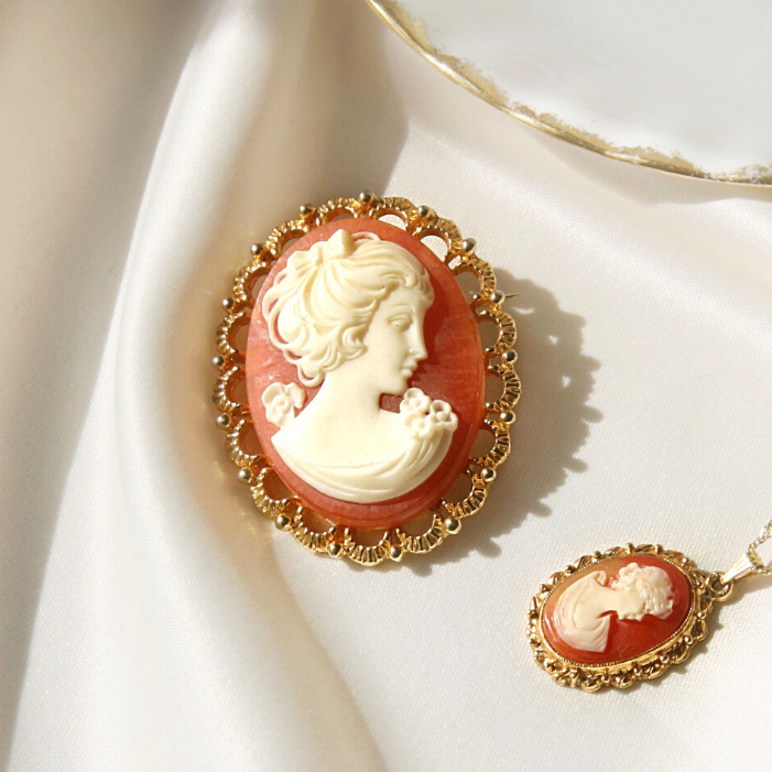 Jane Austen's Marianne Dashwood inspired cameo jewellery by bookish jewellery brand Avery Faye